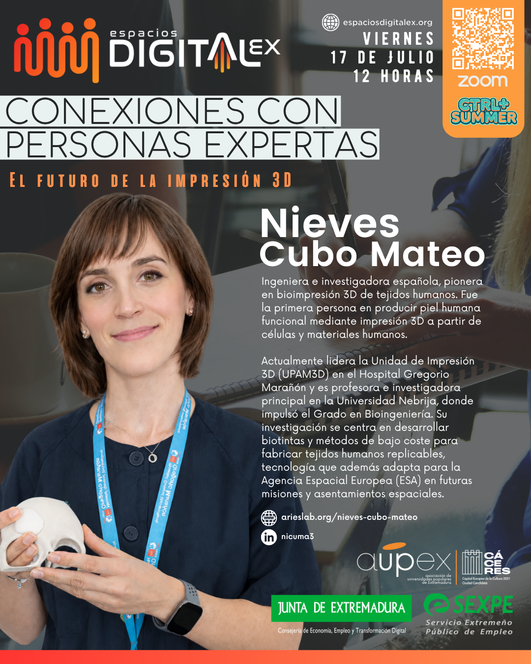 Cartel Conexiones con personas expertas - Nieves Cubo Mateo